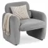 Szary welurowy fotel wypoczynkowy Etilion 4X