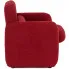 Bok czerwonego fotela boucle Etilion 5X