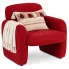Czerwony fotel boucle w stylu nowoczesnym - Etilion 5X