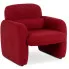 Czerwony minimalistyczny fotel boucle Etilion 5X