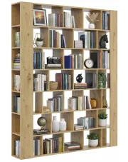 Nowoczesny duży regał biblioteczka dąb artisan - Naseri w sklepie Edinos.pl