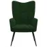 Szczegółowe zdjęcie nr 6 produktu Ciemnozielony welurowy fotel pikowany - Verria