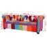 Szczegółowe zdjęcie nr 4 produktu Sofa patchwork w stylu chesterfield Marcha - trzyosobowa