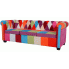 Sofa patchwork w stylu chesterfield Marcha - trzyosobowa