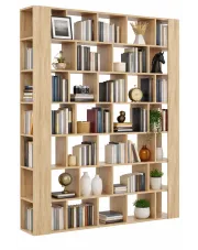 Wysoki regał biblioteczka na książki dąb sonoma - Naseri w sklepie Edinos.pl