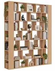 Nowoczesny regał na książki do salonu buk - Naseri w sklepie Edinos.pl