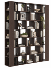 Duży regał na książki w stylu nowoczesnym wenge - Naseri w sklepie Edinos.pl