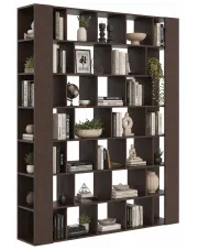 Duży regał na książki w stylu nowoczesnym wenge - Naseri w sklepie Edinos.pl