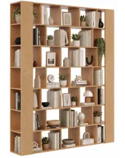 Duży regał ażurowy na książki olcha - Naseri w sklepie Edinos.pl