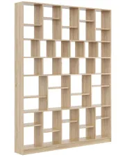 Wysoki regał na książki do salonu dąb sonoma - Epozio w sklepie Edinos.pl