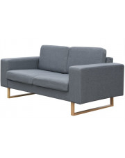 Jasnoszara, awangardowa sofa dla dwóch osób – Foxal 3X w sklepie Edinos.pl