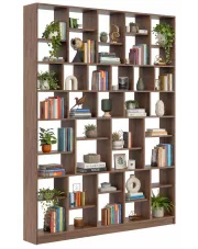 Orzechowy regał wysoki typu biblioteczka - Epozio w sklepie Edinos.pl