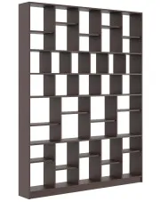 Ciemnobrązowy wysoki regał na książki wenge - Epozio w sklepie Edinos.pl