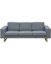 Jasnoszara 3-osobowa sofa - Megro w sklepie Edinos.pl