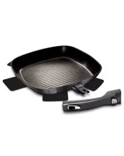 Nowoczesna patelnia grillowa z odpinaną rączką - Grolis 10X w sklepie Edinos.pl