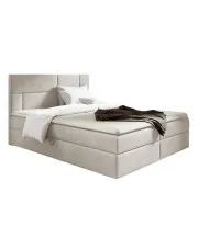 Kremowe welurowe łóżko z pojemnikiem 5 rozmiarów - Orellis w sklepie Edinos.pl