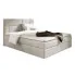 Kremowe welurowe łóżko z pojemnikiem 5 rozmiarów - Orellis