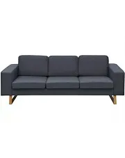 Ciemnoszara 3-osobowa sofa - Megro w sklepie Edinos.pl