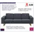 Megro ciemnoszara sofa do salonu