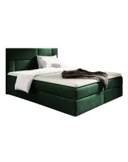Ciemnozielone nowoczesne łóżko welurowe 5 rozmiarów - Orellis w sklepie Edinos.pl