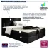 Czarne łóżko welurowe z pojemnikiem Orellis