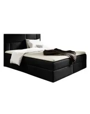 Czarne pikowane łóżko tapicerowane 5 rozmiarów - Orellis w sklepie Edinos.pl