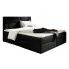 Czarne pikowane łóżko tapicerowane 5 rozmiarów - Orellis