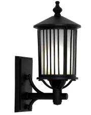 Czarny elewacyjny kinkiet zewnętrzny - A441-Womo w sklepie Edinos.pl