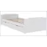 Szczegółowe zdjęcie nr 4 produktu Białe sosnowe pojedyncze łóżko z szufladami 90x200 - Kamos