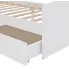 Szczegółowe zdjęcie nr 8 produktu Białe sosnowe pojedyncze łóżko z szufladami 90x200 - Kamos