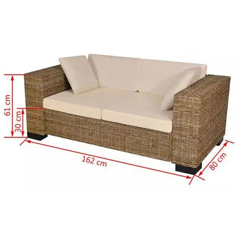 Szczegółowe zdjęcie nr 5 produktu Sofa rattanowa 2-osobowa Levana 2C