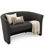 Grafitowa dwuosobowa sofa kubełkowa - Ardinni w sklepie Edinos.pl