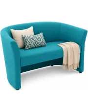 Turkusowa sofa kubełkowa do salonu - Ardinni w sklepie Edinos.pl