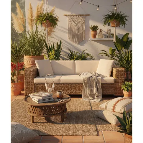 Fotografia Kanapa rattanowa 3-osobowa Letsa 3C z kategorii Wypoczynki