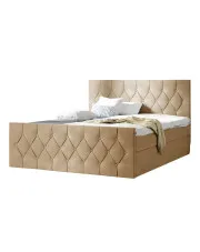 Beżowe łóżko kontynentalne 5 rozmiarów - Omelisse w sklepie Edinos.pl