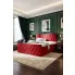 Aranżacja sypialni z czerwonym łóżkiem Omelisse