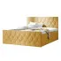 Żółte nowoczesne łóżko pikowane 5 rozmiarów - Omelisse
