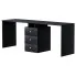 Czarne biurko dwuosobowe z szufladami Tadoro 3X