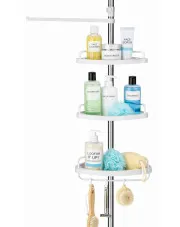 Półka teleskopowa do łazienki z wieszakiem na ręczniki - Elfiko 3X w sklepie Edinos.pl