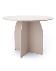 Kaszmirowy okrągły nowoczesny stół - Orvessa w sklepie Edinos.pl