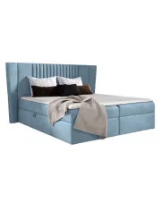 Jasnoniebieskie łóżko welurowe 5 rozmiarów - Orlento  w sklepie Edinos.pl