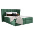 Zielone łóżko welurowe 5 rozmiarów - Orlento 