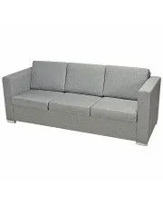 Trzyosobowa jasnoszara sofa loftowa - Sigala 3Q