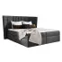 Grafitowe nowoczesne łóżko kontynentalne 5 rozmiarów - Orlento 