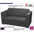 Dwuosobowa ciemnoszara sofa loftowa Sigala 2Q