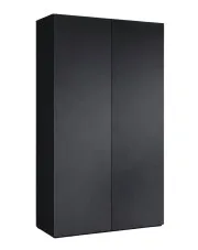 Czarna minimalistyczna dwudrzwiowa szafa uchylna - Vandero 3X w sklepie Edinos.pl