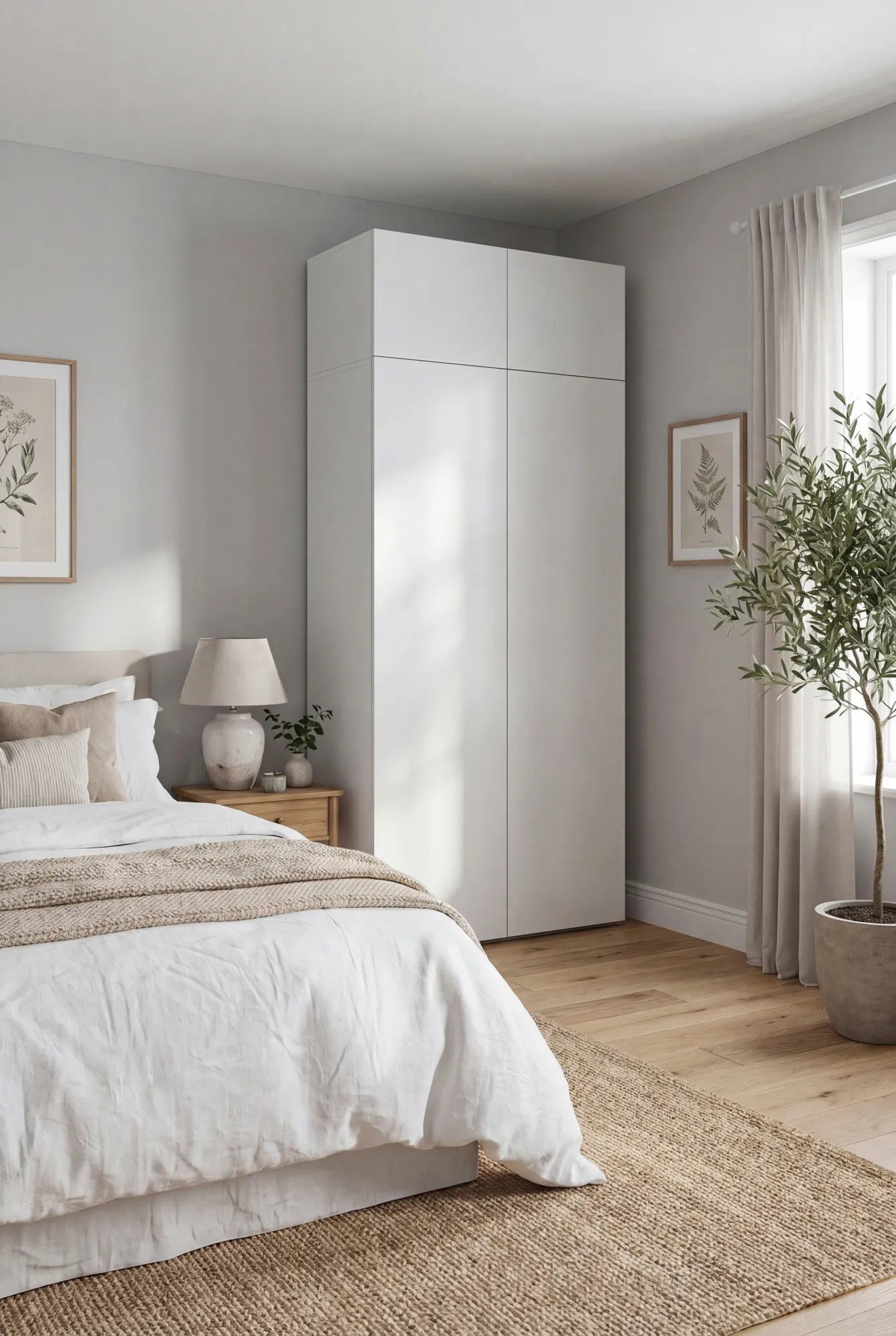 Aranżacja przedpokoju z szafą Vandero 4X biały