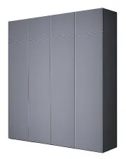 Antracytowa wysoka szafa z nadstawką - Varelli 4X w sklepie Edinos.pl