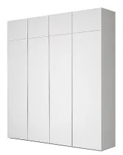 Biała duża szafa na ubrania z nadstawką - Varelli 4X w sklepie Edinos.pl