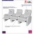 Fotografia Rozkładane fotele kinowe z ekoskóry Mevic 3X – białe z kategorii Fotele